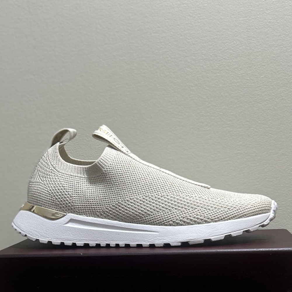 Michael by Michael Kors Bodie Metallic Mesh Slip-On Sneaker - Picture 3 of 13